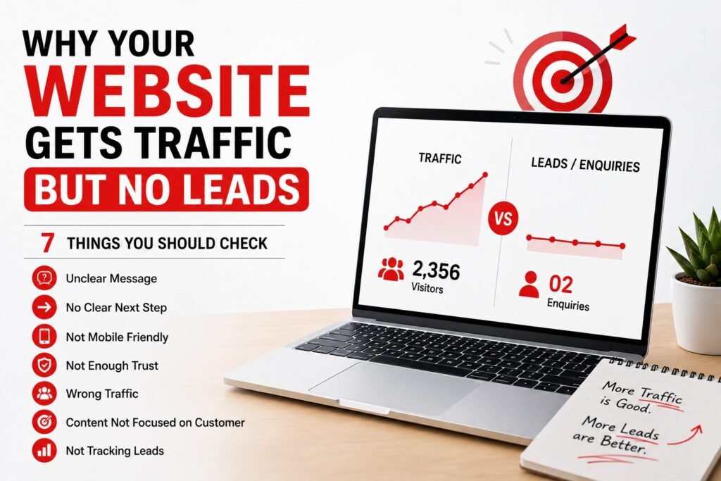 website gets traffic but no leads